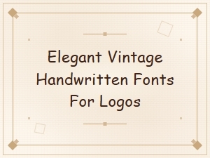 Elegant Vintage Handwritten Fonts for Logos